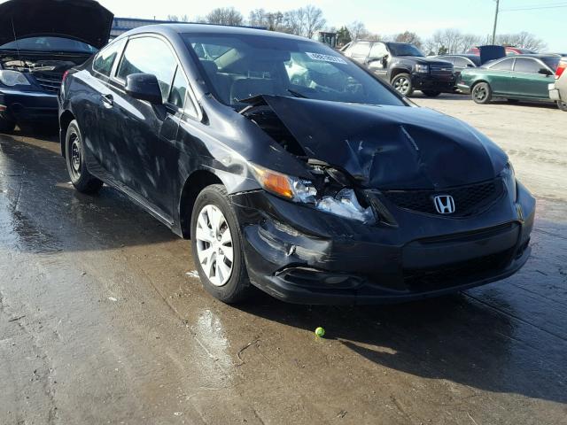 2HGFG3A51CH502762 - 2012 HONDA CIVIC LX BLACK photo 1