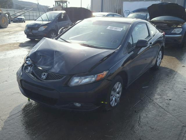 2HGFG3A51CH502762 - 2012 HONDA CIVIC LX BLACK photo 2