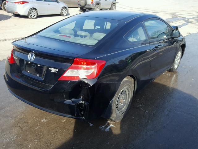 2HGFG3A51CH502762 - 2012 HONDA CIVIC LX BLACK photo 4