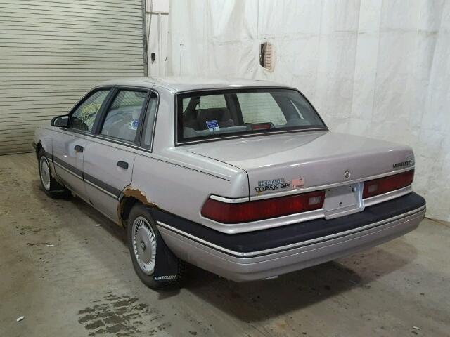 1MEPM36X3LK634175 - 1990 MERCURY TOPAZ GS GRAY photo 3