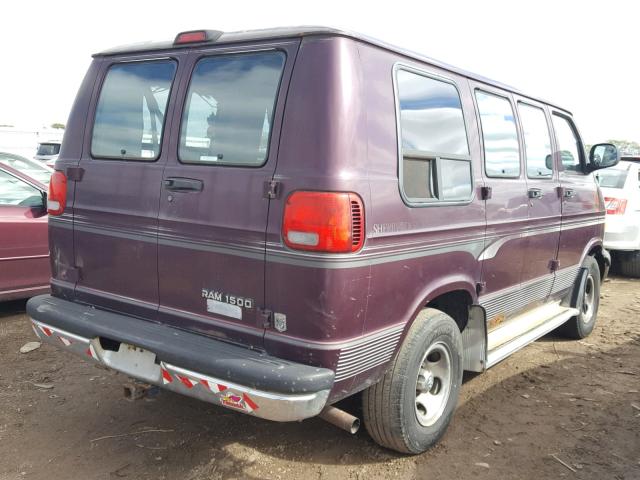 2B6HB11X9WK159819 - 1998 DODGE RAM VAN B1 PURPLE photo 4