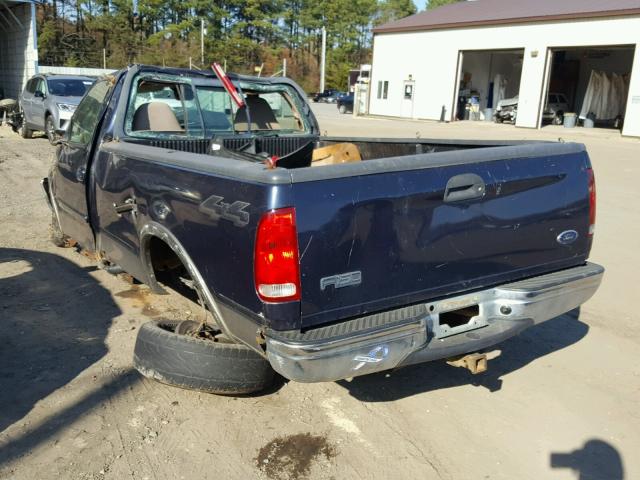 1FTRF18L42NB74766 - 2002 FORD F150 BLUE photo 3