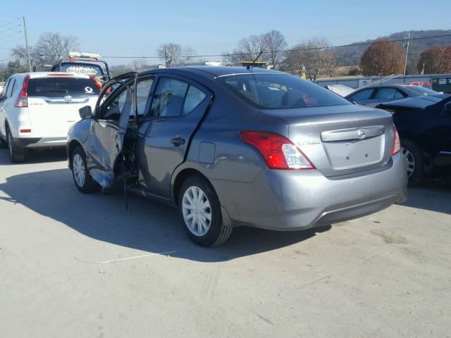 3N1CN7AP0HL903530 - 2017 NISSAN VERSA S GRAY photo 3