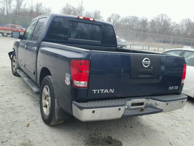 1N6BA07AX6N551047 - 2006 NISSAN TITAN XE BLUE photo 3