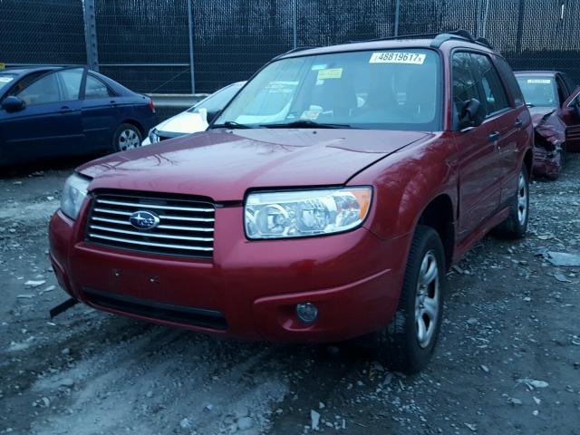 JF1SG63627G721807 - 2007 SUBARU FORESTER 2 BURGUNDY photo 2