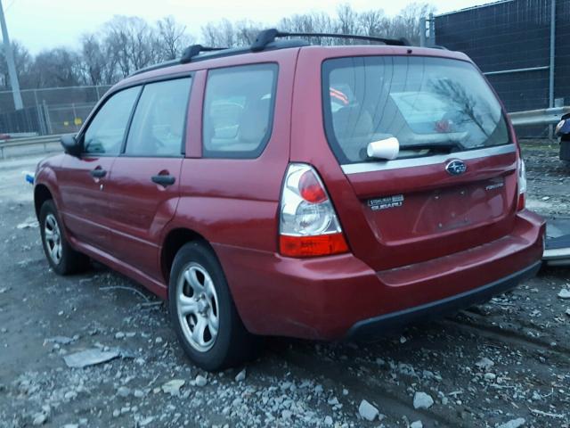 JF1SG63627G721807 - 2007 SUBARU FORESTER 2 BURGUNDY photo 3