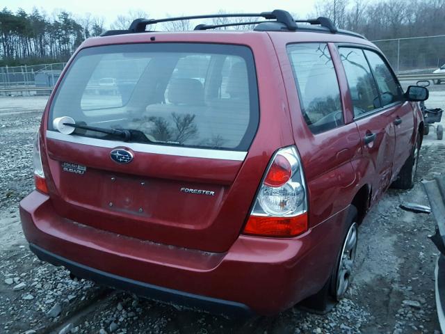 JF1SG63627G721807 - 2007 SUBARU FORESTER 2 BURGUNDY photo 4