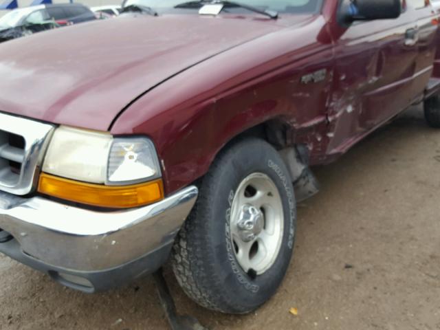 1FTZR15V7YPA08235 - 2000 FORD RANGER SUP MAROON photo 10