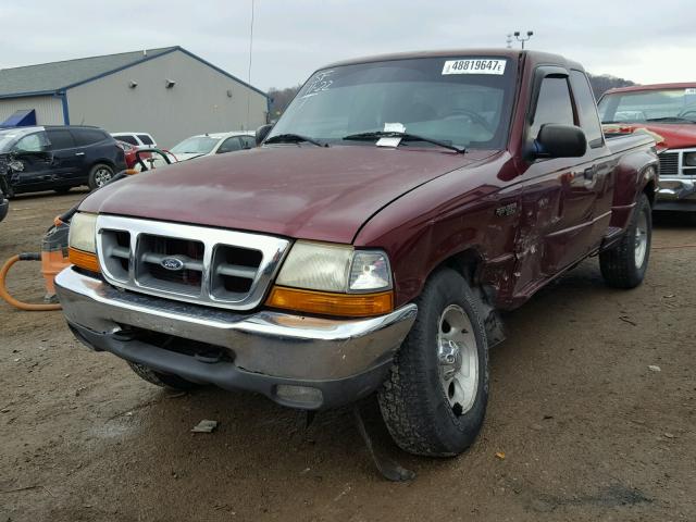 1FTZR15V7YPA08235 - 2000 FORD RANGER SUP MAROON photo 2