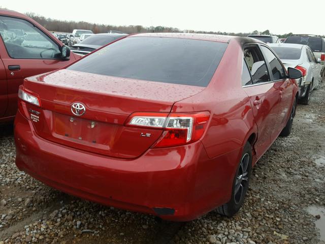 4T1BF1FK4CU565897 - 2012 TOYOTA CAMRY BASE RED photo 4