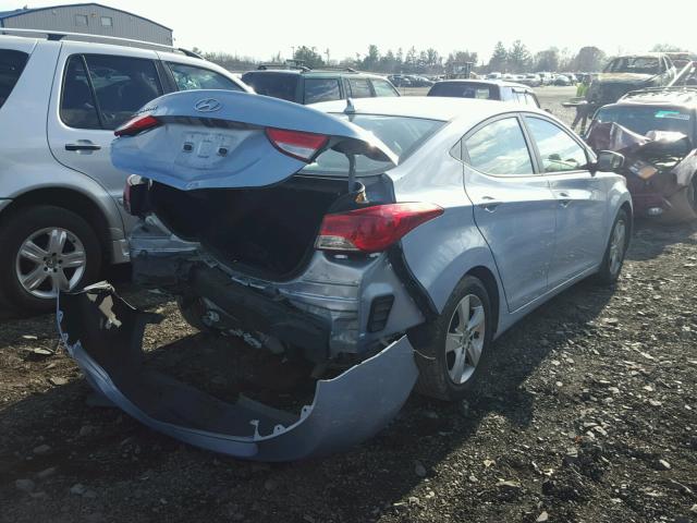 KMHDH4AE4CU377466 - 2012 HYUNDAI ELANTRA GL BLUE photo 4