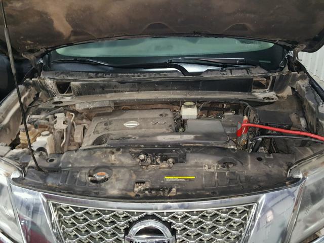 5N1AR2MN8EC631110 - 2014 NISSAN PATHFINDER BLACK photo 7