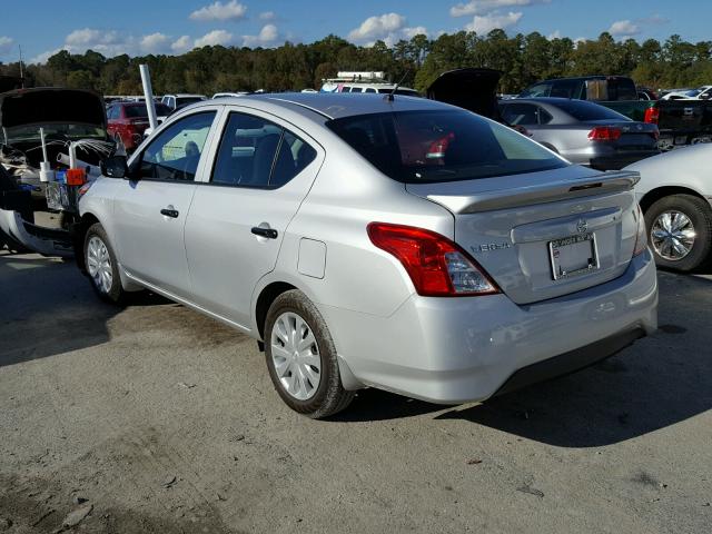 3N1CN7AP3HL895276 - 2017 NISSAN VERSA S SILVER photo 3