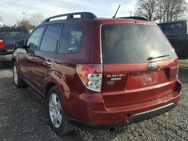 JF2SH64659H781407 - 2009 SUBARU FORESTER 2 BURGUNDY photo 3