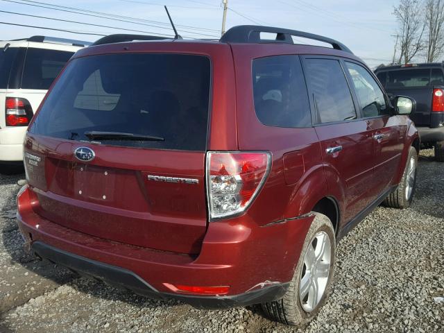 JF2SH64659H781407 - 2009 SUBARU FORESTER 2 BURGUNDY photo 4