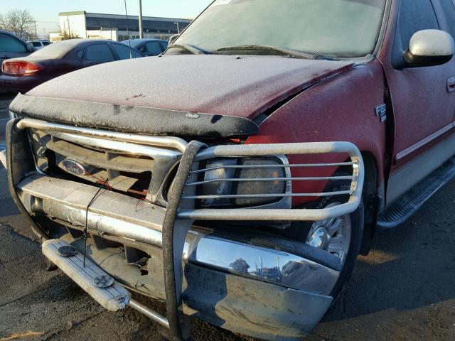 1FTRX17W12NA73368 - 2002 FORD F150 MAROON photo 9