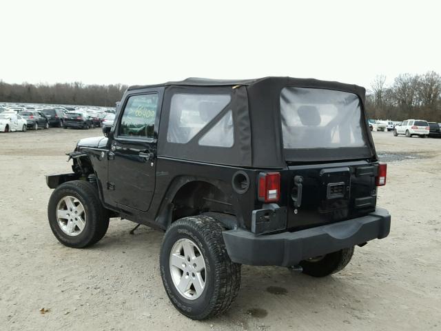 1J4AA2D10AL138454 - 2010 JEEP WRANGLER S BLACK photo 3