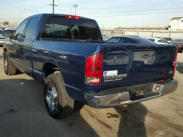 3D7KA28D73G798785 - 2003 DODGE RAM 2500 S BLUE photo 3