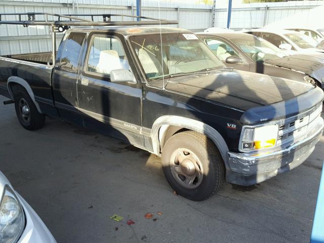 1B7GL23Y0TS514491 - 1996 DODGE DAKOTA BLACK photo 1