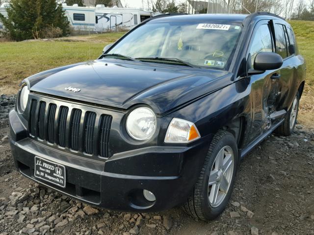 1J8FF47W67D315939 - 2007 JEEP COMPASS BLACK photo 2