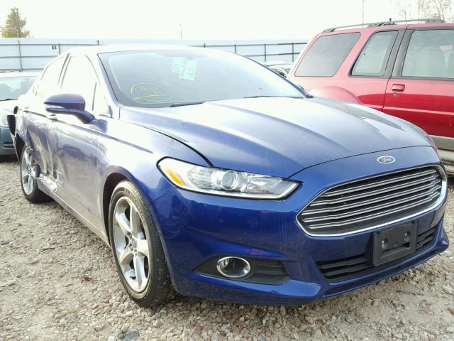 3FA6P0HD9GR303243 - 2016 FORD FUSION SE BLUE photo 1