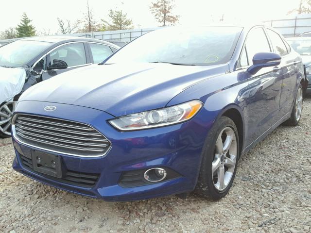 3FA6P0HD9GR303243 - 2016 FORD FUSION SE BLUE photo 2