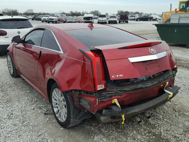 1G6DJ1E30C0127197 - 2012 CADILLAC CTS PERFOR RED photo 3