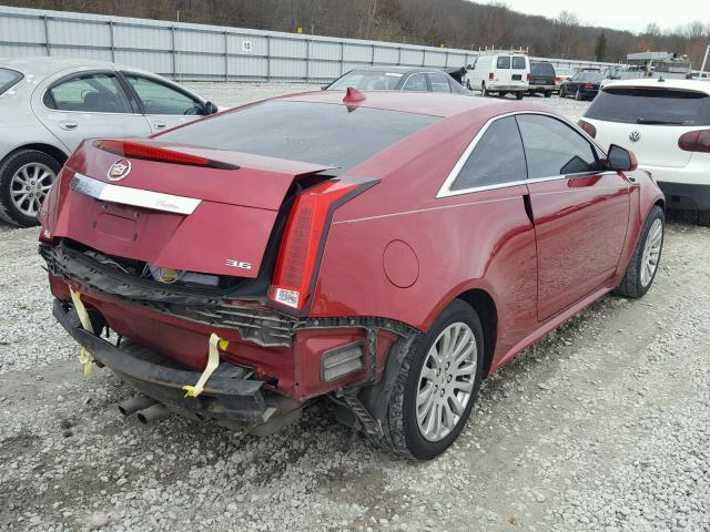 1G6DJ1E30C0127197 - 2012 CADILLAC CTS PERFOR RED photo 4