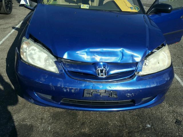 1HGES16344L013301 - 2004 HONDA CIVIC DX V BLUE photo 7