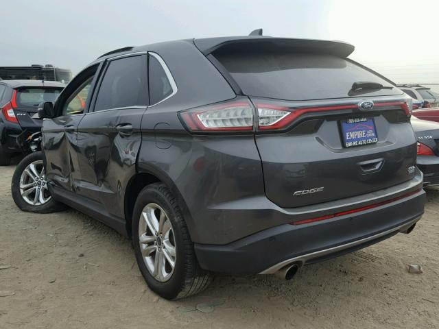 2FMTK3J97FBB74043 - 2015 FORD EDGE SEL CHARCOAL photo 3