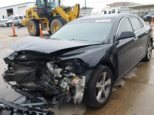 1G1ZC5EU7CF113073 - 2012 CHEVROLET MALIBU 1LT BLACK photo 2