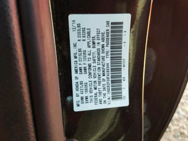 1HGCR2F59FA086544 - 2015 HONDA ACCORD SPO BLACK photo 10