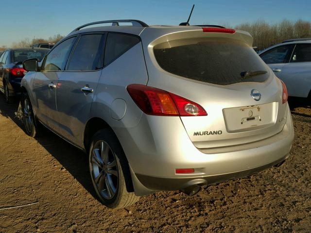 JN8AZ18W99W150387 - 2009 NISSAN MURANO S SILVER photo 3