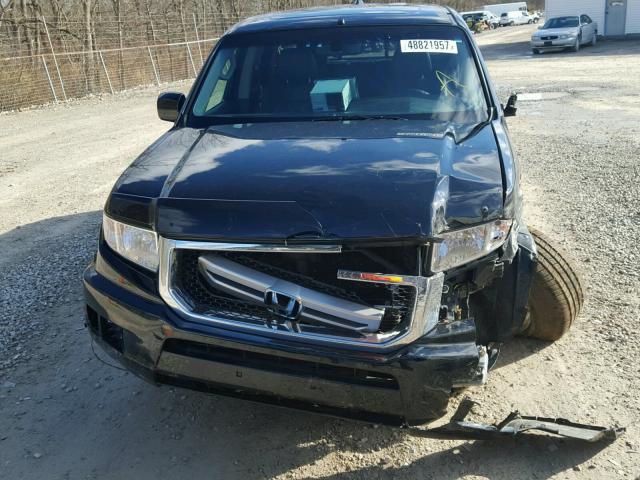 5FPYK16579B106473 - 2009 HONDA RIDGELINE BLACK photo 9