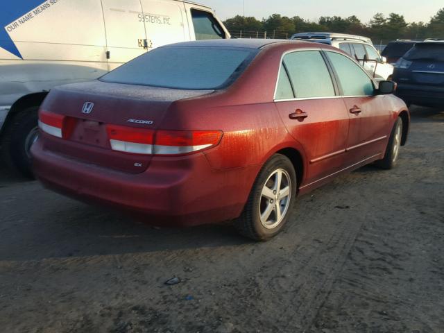 1HGCM56684A145802 - 2004 HONDA ACCORD EX RED photo 4