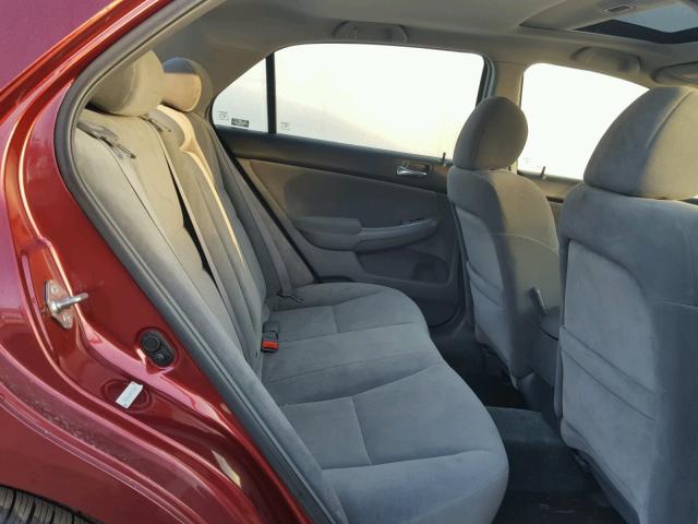 1HGCM56684A145802 - 2004 HONDA ACCORD EX RED photo 6