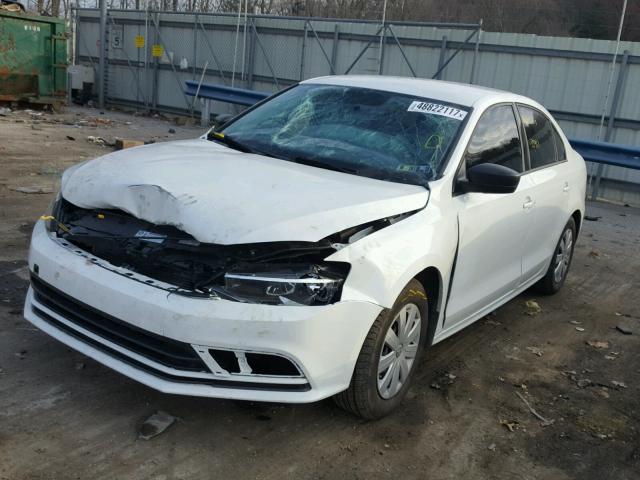 3VW1K7AJXFM406157 - 2015 VOLKSWAGEN JETTA BASE WHITE photo 2