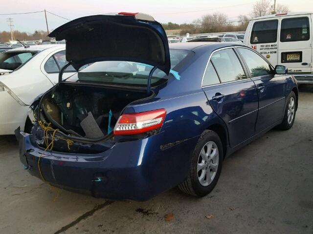4T1BF3EK6BU583314 - 2011 TOYOTA CAMRY BASE BLUE photo 4