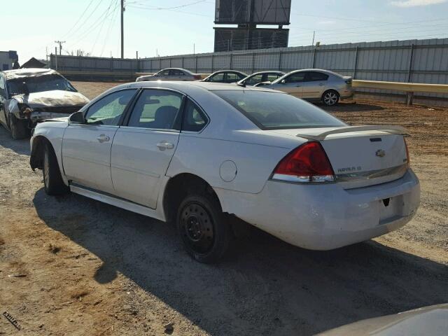 2G1WB5EK2A1209718 - 2010 CHEVROLET IMPALA LT WHITE photo 3