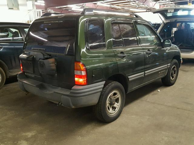 2CNBJ13C916900353 - 2001 CHEVROLET TRACKER GREEN photo 4