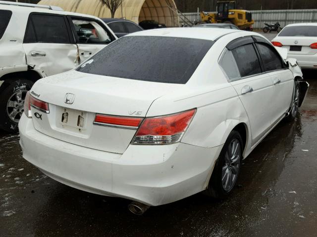 1HGCP3F84BA031046 - 2011 HONDA ACCORD EXL WHITE photo 4