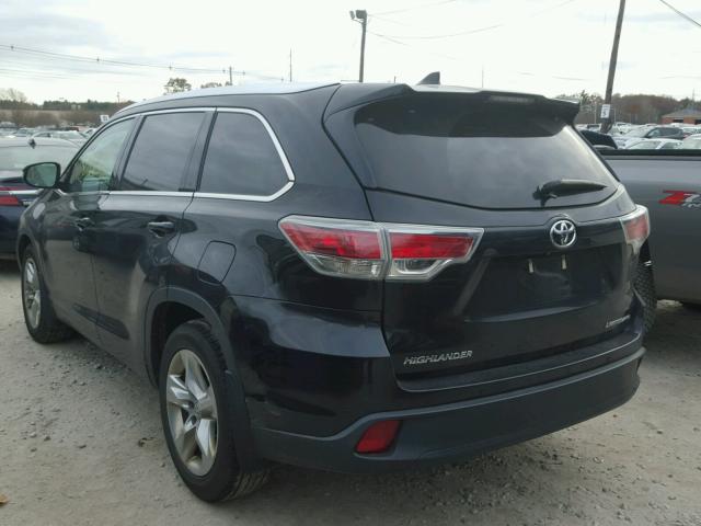 5TDDKRFH8ES041011 - 2014 TOYOTA HIGHLANDER BLACK photo 3