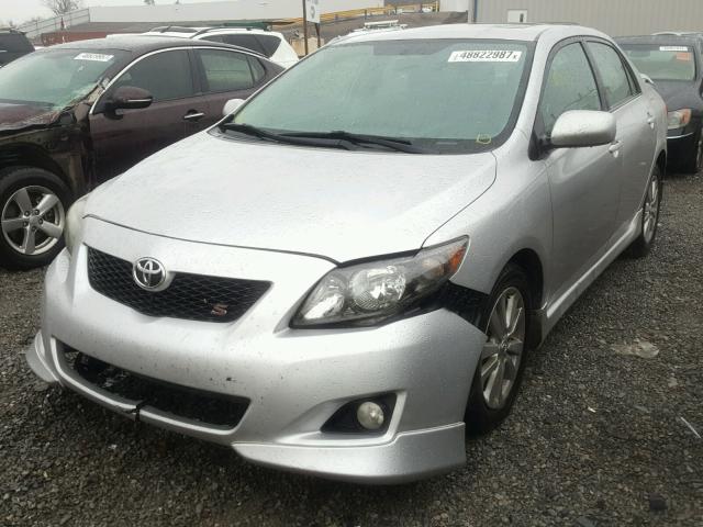 2T1BU40E29C138013 - 2009 TOYOTA COROLLA BA SILVER photo 2