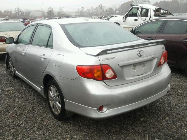 2T1BU40E29C138013 - 2009 TOYOTA COROLLA BA SILVER photo 3