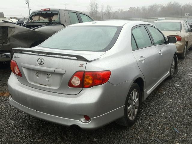 2T1BU40E29C138013 - 2009 TOYOTA COROLLA BA SILVER photo 4