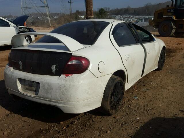 1B3AS66S75D224992 - 2005 DODGE NEON SRT-4 WHITE photo 4