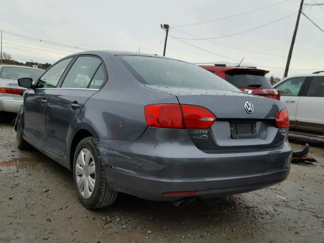 3VWDP7AJ7DM380208 - 2013 VOLKSWAGEN JETTA SE GRAY photo 3