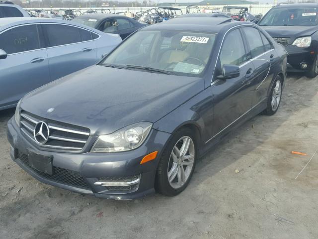 WDDGF8AB8ER317495 - 2014 MERCEDES-BENZ C 300 4MAT GRAY photo 2