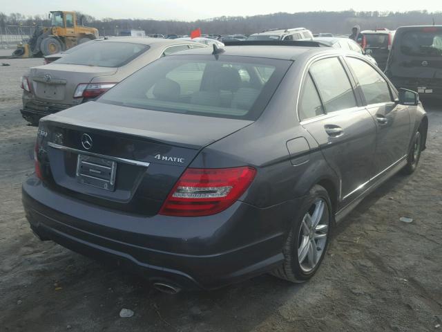 WDDGF8AB8ER317495 - 2014 MERCEDES-BENZ C 300 4MAT GRAY photo 4