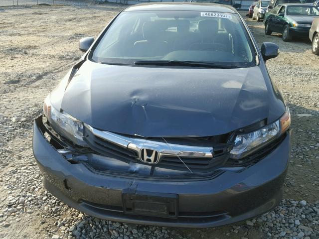 2HGFB2F58CH504414 - 2012 HONDA CIVIC LX GRAY photo 9